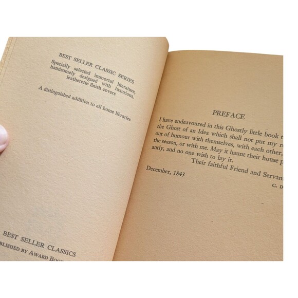 Vintage A Christmas Carol Charles Dickens PB Award Books CL607 Unabridged 1950s - Picture 3 of 4